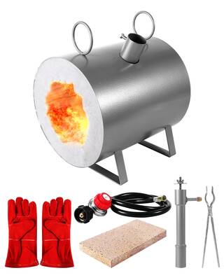 Garvee Single Burner Mini Propane Forge, Oval - Metal Heating & Shaping
