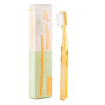 La saponaria Bio&Smile - Orange Vegetable Fiber Toothbrush for Children