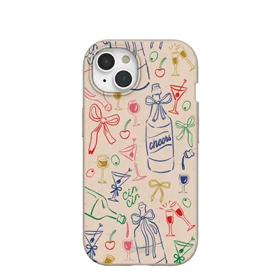 Seashell Midnight Toast iPhone 15 Case