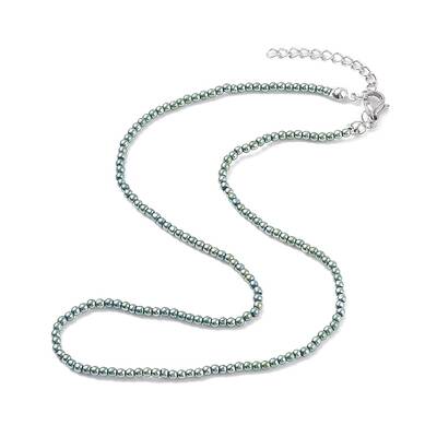 Round Glass Beaded Necklace for Women