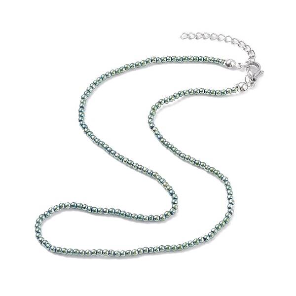 Round Glass Beaded Necklace for Women