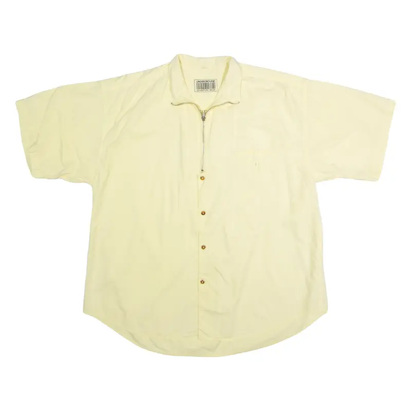 UNDERGROUND Womens Shirt Yellow Collared 2XL