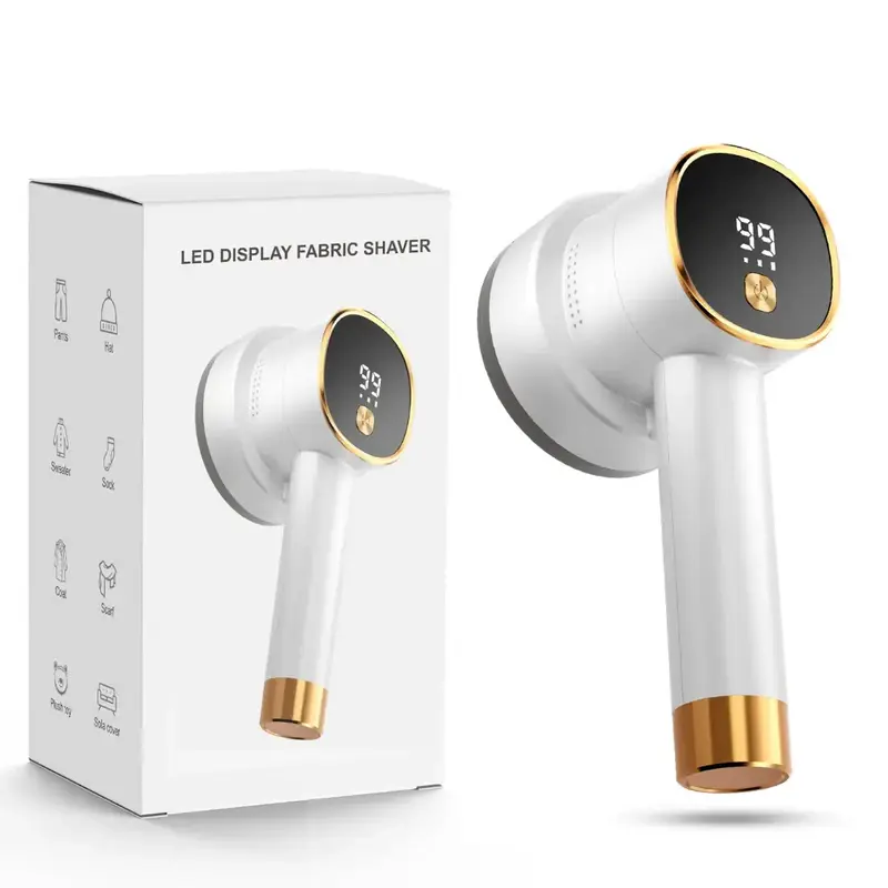 Rechargeable Lint Remover, Digital LED Display, Portable Fabric Shaver, 3-speed, Lint Eraser for Fall, Winter, Effective Fabr...