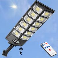 Solar Powered Outdoor Street Light, High Brightness Dusk to Dawn Lamp, IP65 Waterproof Motion-Sensor Wall Lights with Accesso...