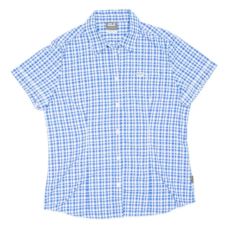 JACK WOLFSKIN Womens Shirt Blue Check L