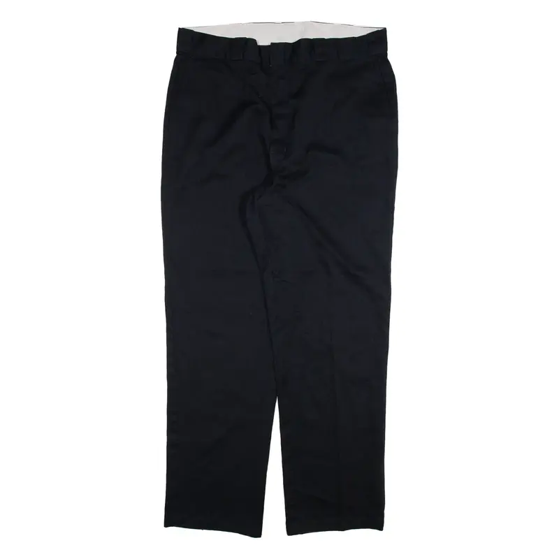 DICKIES Mens Trousers Black Regular Straight W38 L32