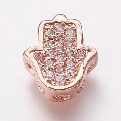 Brass Cubic Zirconia Beads