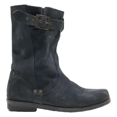 PALLADIUM Ankle Boots Blue Leather Womens UK 7