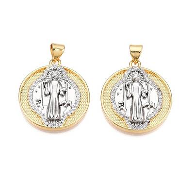 Brass Micro Pave Cubic Zirconia Pendants