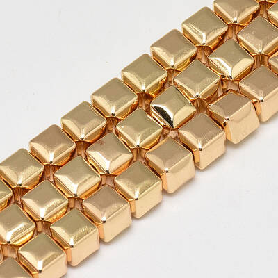 Electroplate Non-magnetic Synthetic Hematite Beads Strands