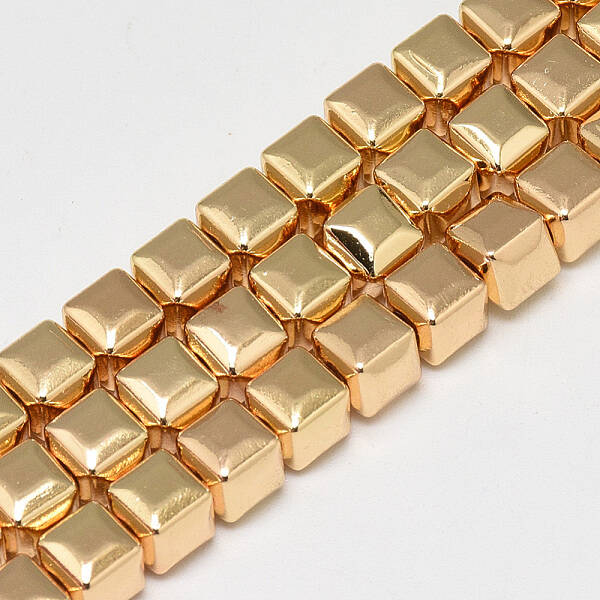 Electroplate Non-magnetic Synthetic Hematite Beads Strands