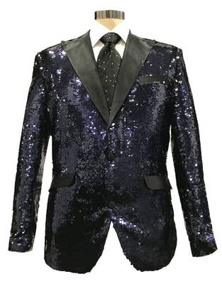 Sequins-3 Navy/Silver