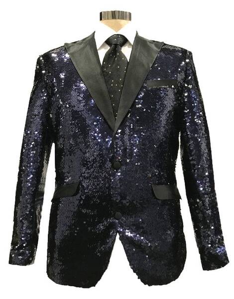 Sequins-3 Navy/Silver