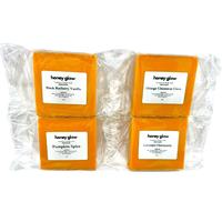 Honey Glow 4-Pack (NEW SCENTS) Turmeric & Kojic Soap: Black Raspberry Vanilla, Pumpkin Spice, Orange Cinnamon Clove, Lavender...