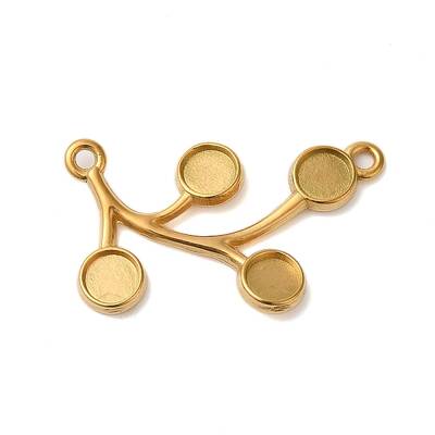 Ion Plating(IP) 304 Stainless Steel Pendant Cabochon Settings