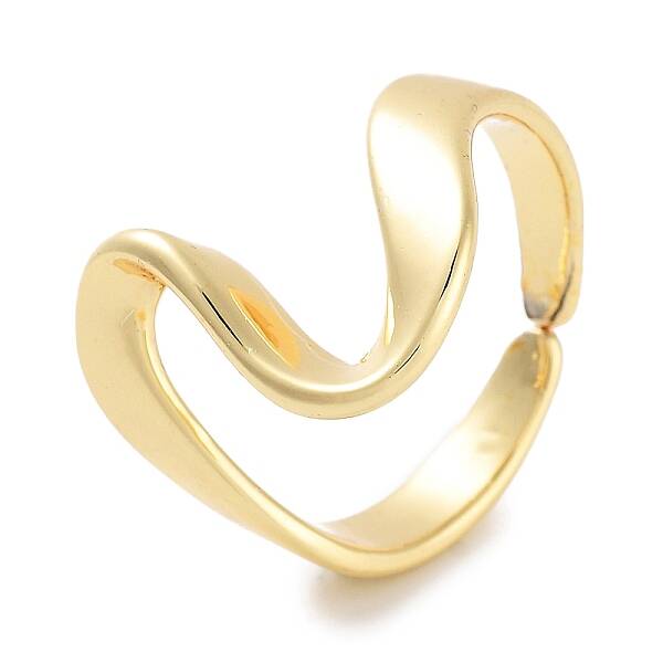 Heart Rack Plating Brass Open Cuff Rings