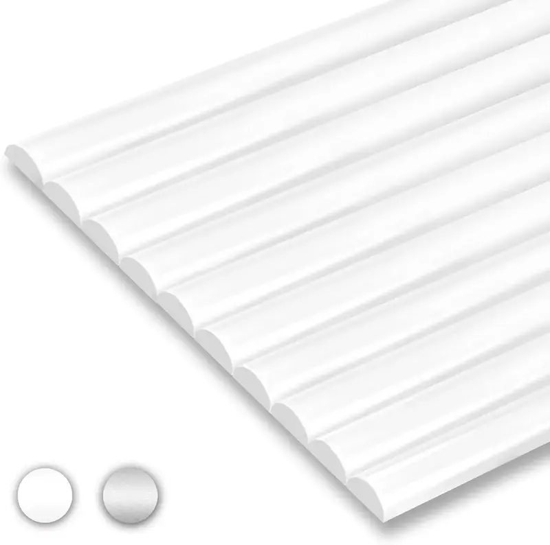 STICKGOO 10Pcs Peel and Stick Trim for Backsplash Tile Edge, Tile Edge Trim Self-Adhesive Liner for Corner Decor - White Pvc ...