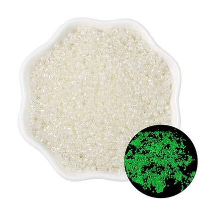 Luminous Glow in the Dark Cylinder Seed Beads