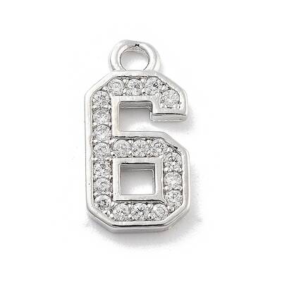Brass Micro Pave Clear Cubic Zirconia Pendants