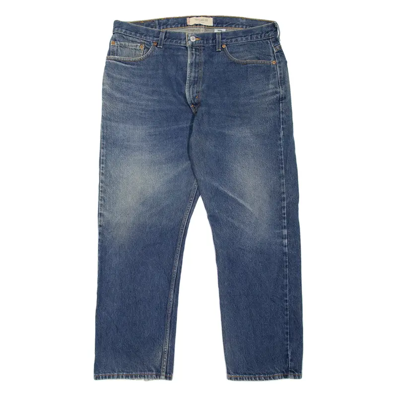 LEVI'S 505 Jeans Mens Blue Regular Straight Stone Wash W38 L29