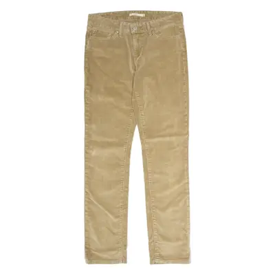 LEVI'S 729 Womens Corduroy Trousers Beige Slim Tapered W29 L30