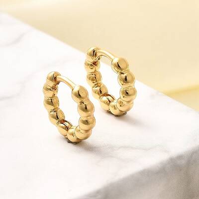 Rack Plating Round Brass Hoop Earrings for Women