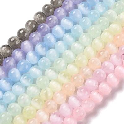 Natural Selenite Beads Strands
