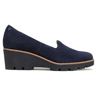 Vionic Willa Wedge Suede Women's Heels Shoes - Navy - Size:US 9 Women