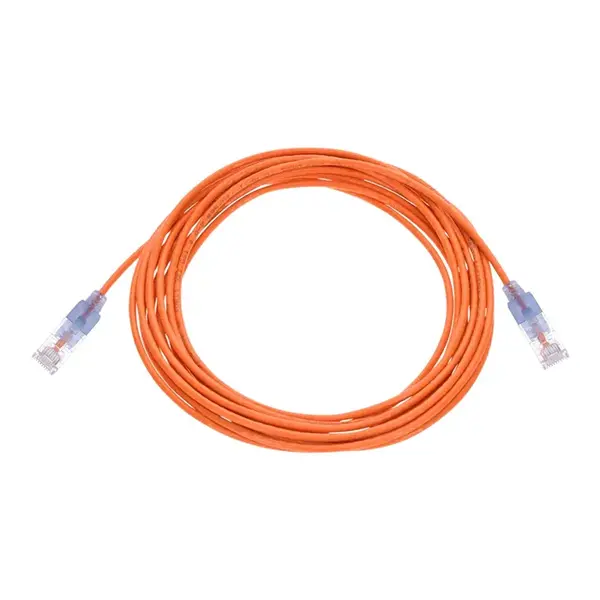 16336 Monoprice Cat6A Ethernet Patch Cable SlimRun Snagless RJ45 550MHz UTP Pure Bare Copper 10G 30AWG 10-Pack 14ft Orange