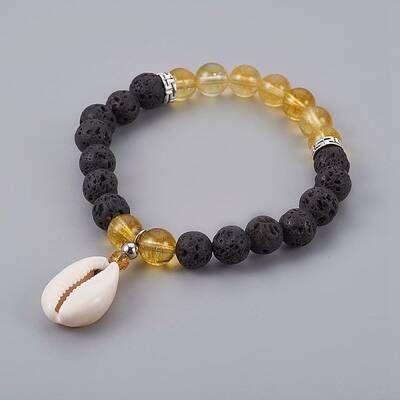 Cowrie Shell Charm Stretch Bracelets