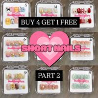SHORT NAIL PART 2 | 10pcs Press On Nails | High Quality | Cute designs | Detailed | Extra Glossy Finish | Most affordable | T...
