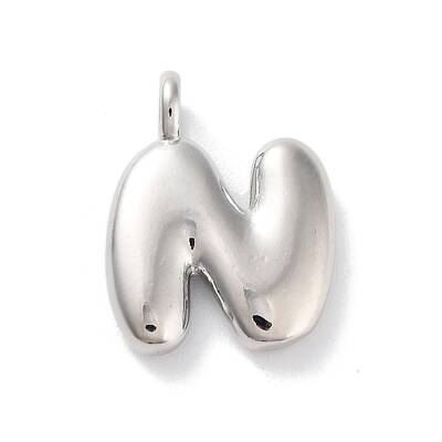 Rack Plating Brass Balloon Letter Pendants