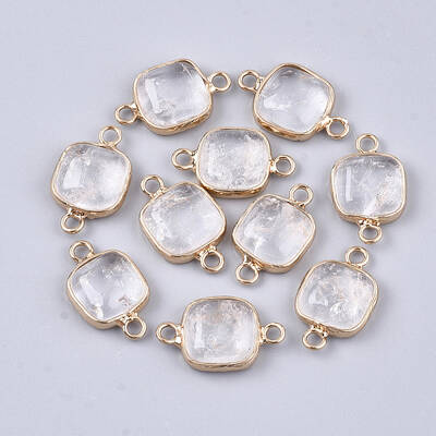 Natural Quartz Crystal Links Connectors