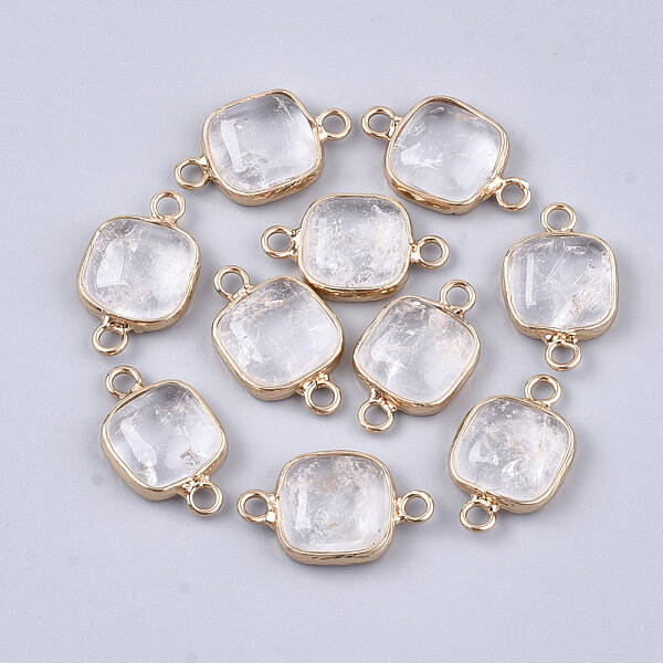 Natural Quartz Crystal Links Connectors