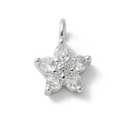 Brass Micro Pave Cubic Zirconia Pendants
