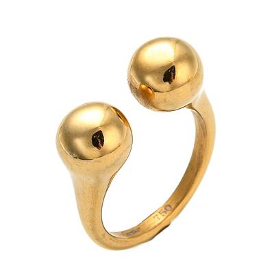 Ion Plating(IP) 304 Stainless Steel Cuff Rings for Women