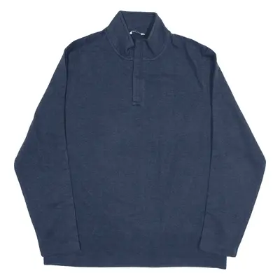 CALVIN KLEIN Sweatshirt Blue 1/4 Zip Mens L