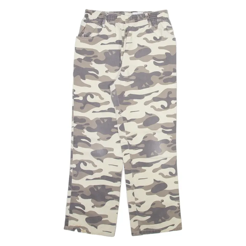 BPC Camo Boys Trousers Cream Regular Straight W26 L26
