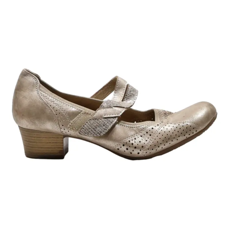 BAMA Pump Heels Beige Synthetic Womens UK 5