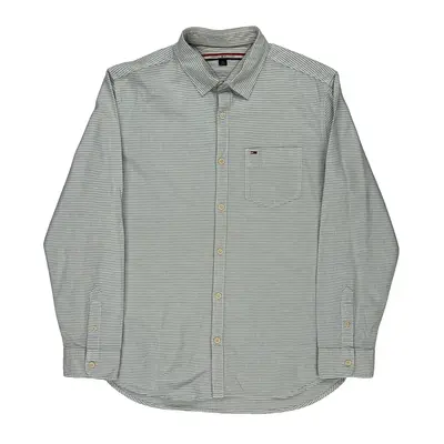 Tommy Hilfiger Striped Shirt - Large White Cotton