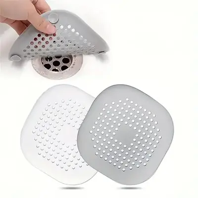 Hair Filter for Sink Drain, Silicone Kitchen Odor Eliminator, Bathroom Shower Strainer, Set of 1/2/3 Pieces, Hair Catcher for...