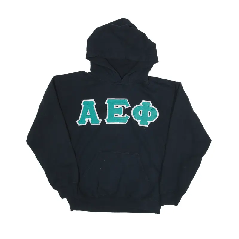GILDAN Fraternity Hoodie Blue Pullover Womens S