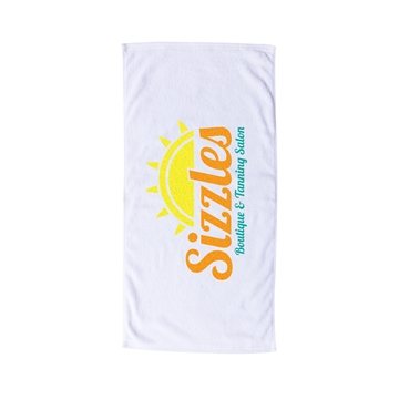 25 Promotional Coastal Beach Towel- White - USA Cotton