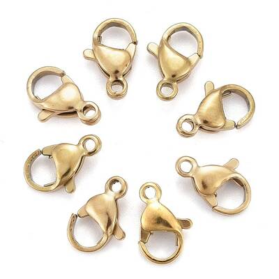 Ion Plating(IP) 304 Stainless Steel Lobster Claw Clasps