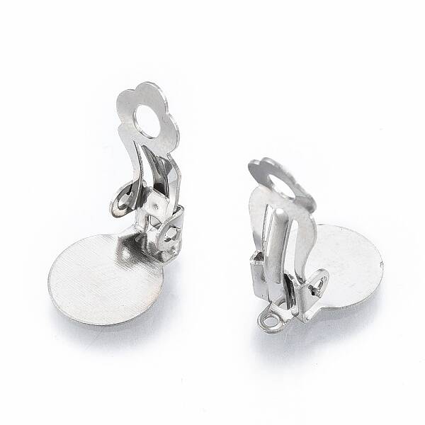 Non-Tarnish 304 Stainless Steel Clip-on Earring Findings