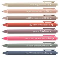 Inspirational Bible Quotes Ballpoint Pen, 8pcs/set Retractable Writing Pen, Men Gifts, Durable Plastic Pen for Office, Schoo...