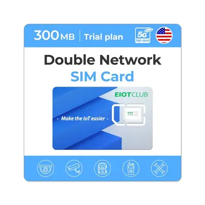EIOTCLUB 300MB LTE Prepaid SIM Card for USA AT&T/T-Mobile - 30 Days Data Only Service for Smartphones GPS Trail Cameras & Mor...