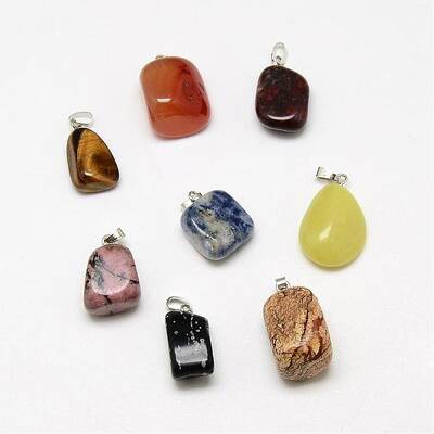 Natural & Synthetic Mixed Stone Pendants