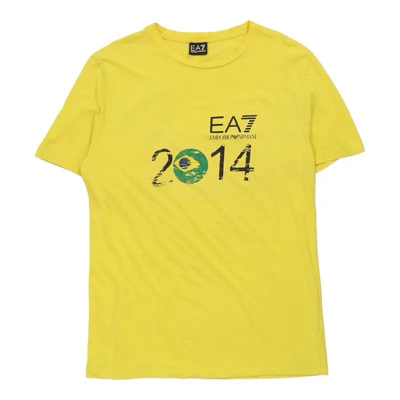 Brasil 2014 Ea7 T-Shirt - XL Yellow Cotton