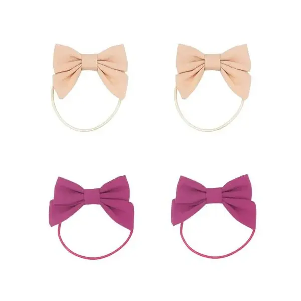 Bow ponies set of 4 - Oat/Aster